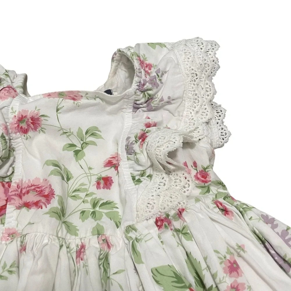Trish Scully‎ Girls Floral Lace Flutter Sleeve Dress | Size 6